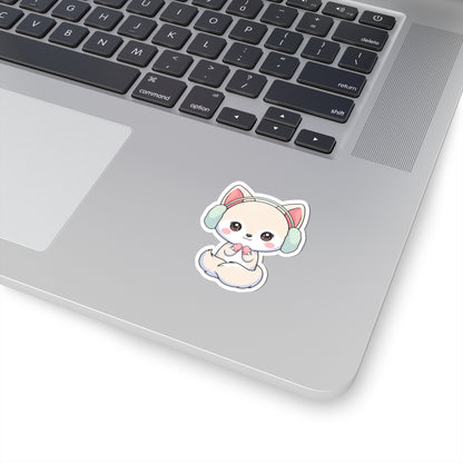 Kawaii Arctic Fox Sticker for Cozy Winter Vibes