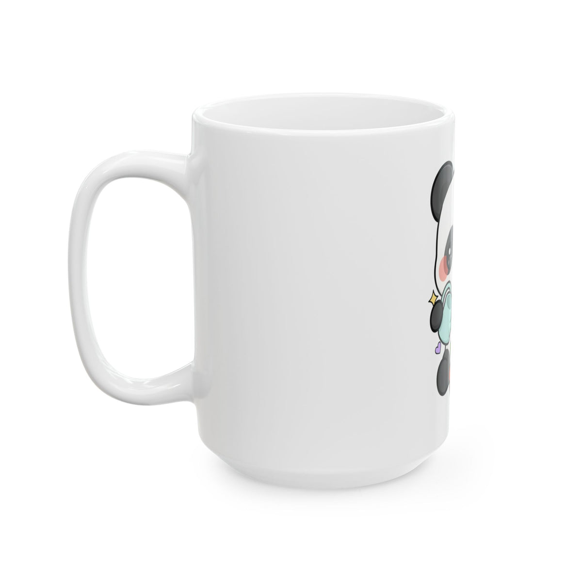Cute Panda Mug, Kawaii Plant Lover Ceramic Coffee Mug