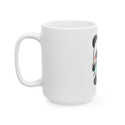 Cute Panda Mug, Kawaii Plant Lover Ceramic Coffee Mug
