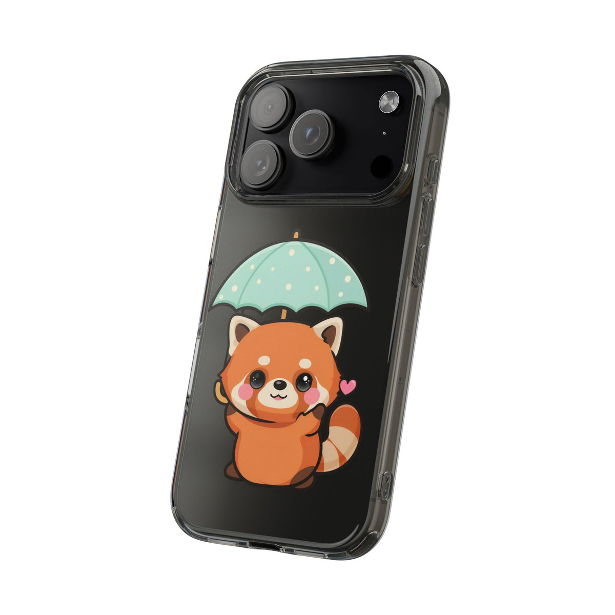 Kawaii Red Panda Clear Impact-Resistant Case
