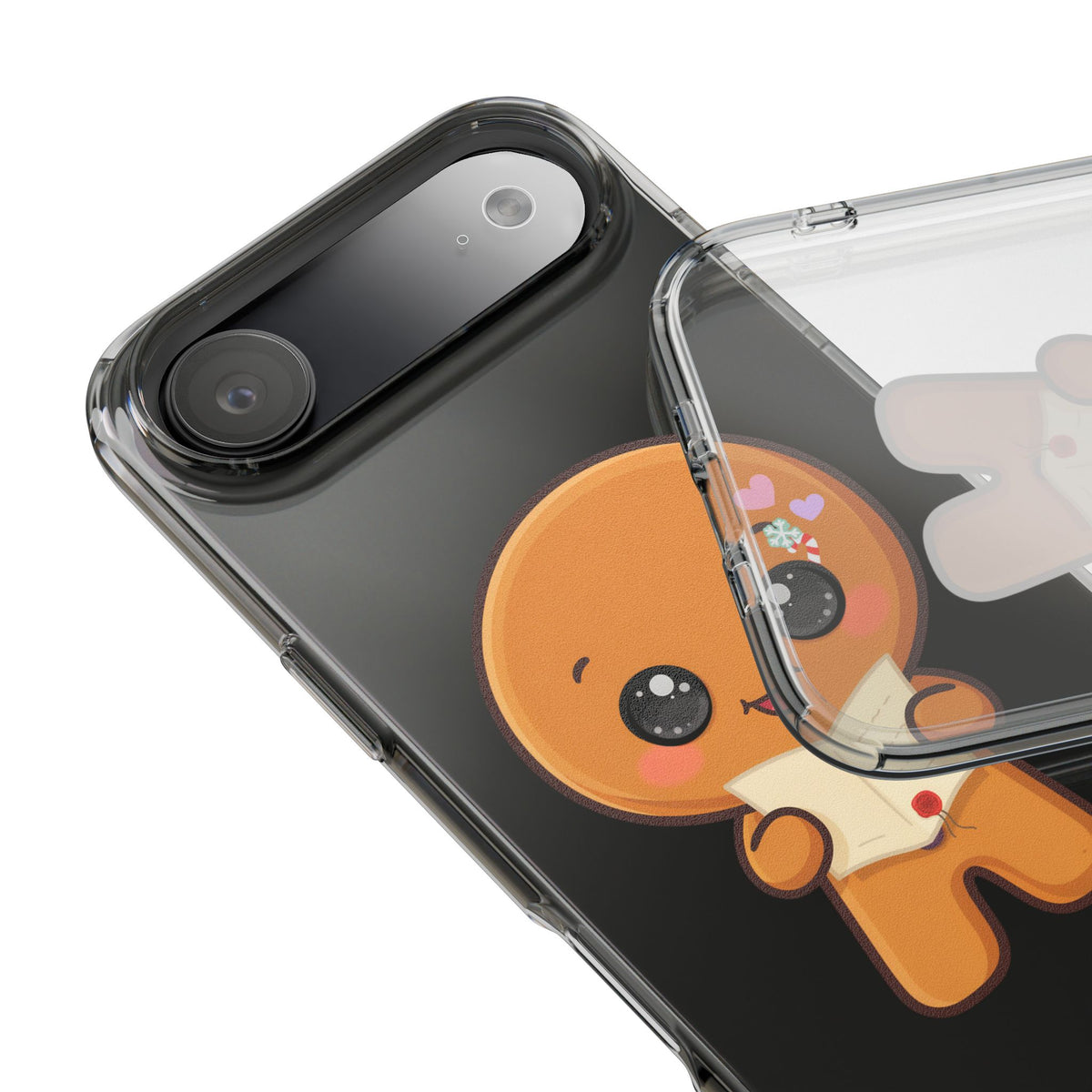 Gingerbread Man Phone Case, Cute Christmas Letter Reader