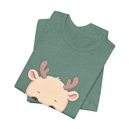 Kawaii Reindeer T-Shirt for Cozy Cocoa Season