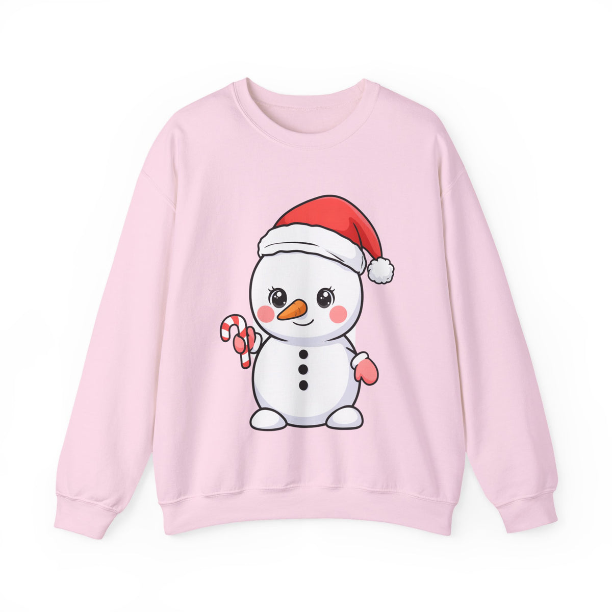 Kawaii Snowman Christmas Sweatshirt, Cute Holiday Gift