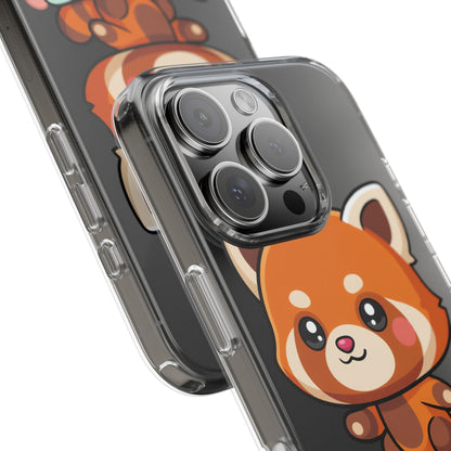 Red Panda Skateboard Phone Case, Cute Kawaii Style