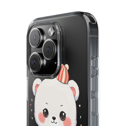 Christmas Bear Cookie Baking Clear Phone Case