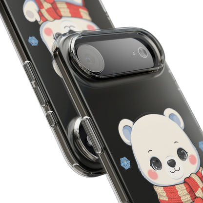 Kawaii Polar Bear Phone Case – Cozy Christmas Cub