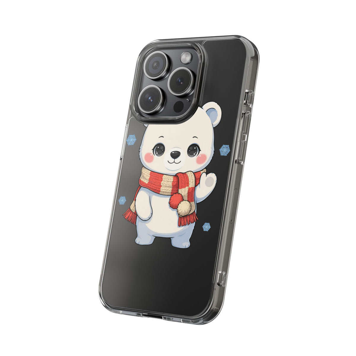 Kawaii Polar Bear Phone Case – Cozy Christmas Cub