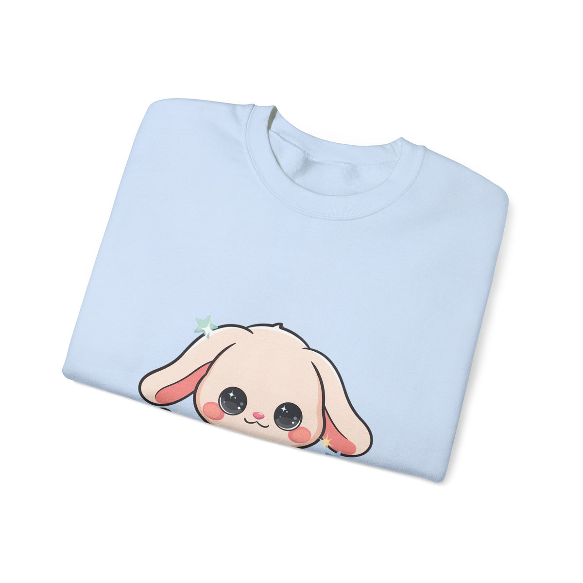 Kawaii Bunny Sweatshirt, Cute Crescent Moon Gift