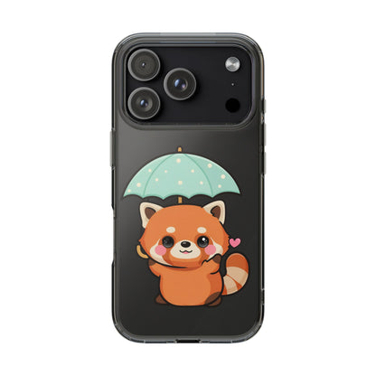 Kawaii Red Panda Clear Impact-Resistant Case