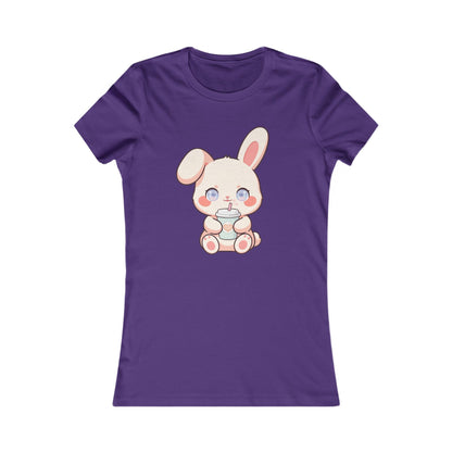 Kawaii Bunny Latte T-Shirt for Cozy Coffee Breaks