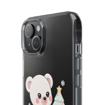 Christmas Polar Bear Phone Case, Kawaii Holiday Accessory