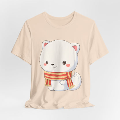 Kawaii Arctic Fox Christmas Tee for Cute Holiday Fans
