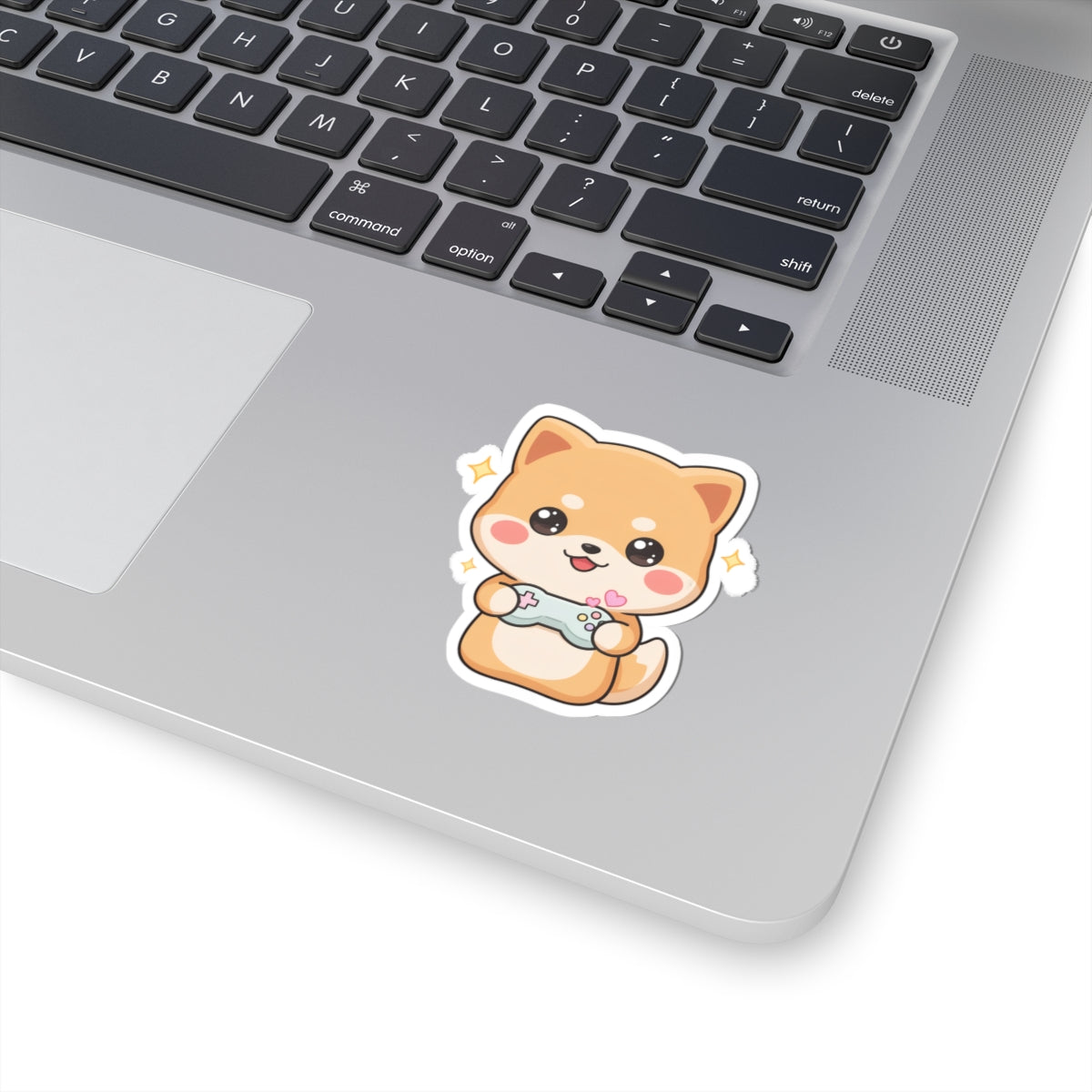 Kawaii Gamer Shiba Inu Kiss-Cut Sticker