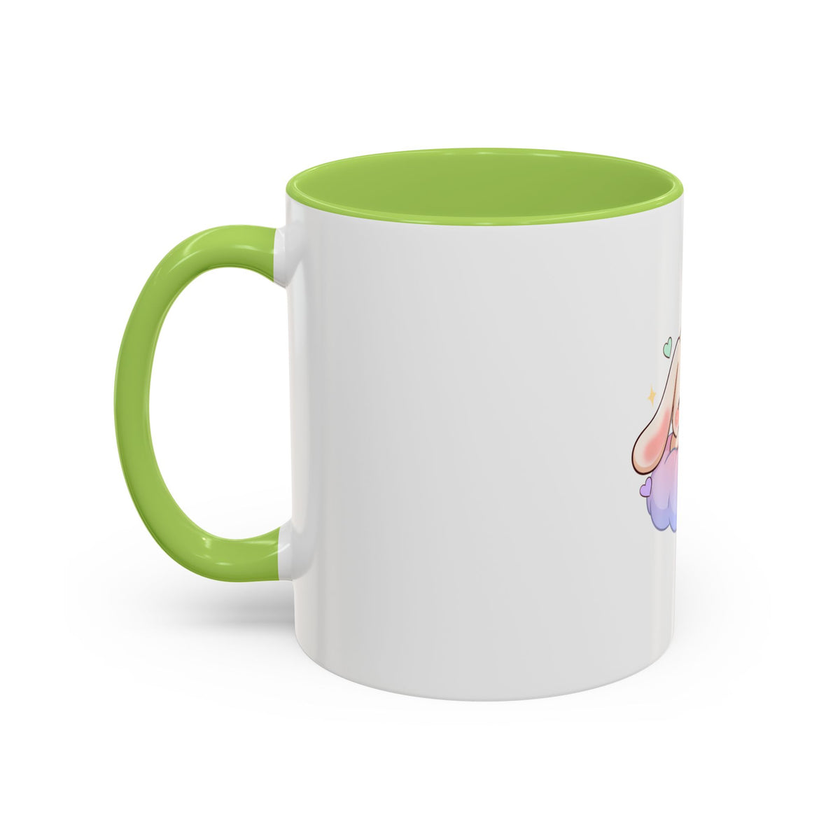 Kawaii Bunny Accent Coffee Mug, Dreamy Cute Animal Gift
