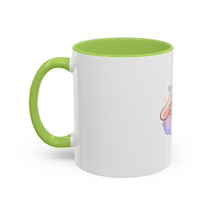 Kawaii Bunny Accent Coffee Mug, Dreamy Cute Animal Gift