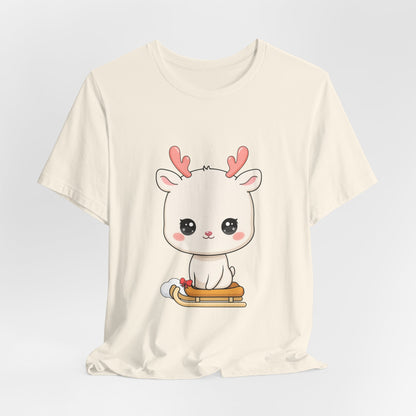 Kawaii Reindeer T-Shirt for Cozy Winter Days