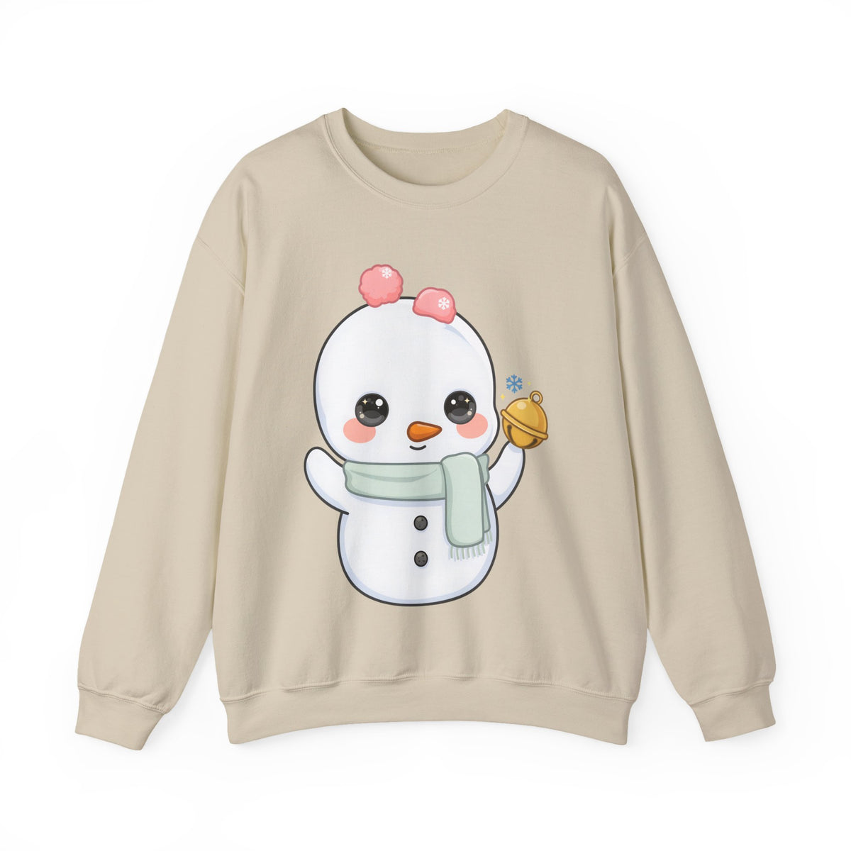 Kawaii Snowman Sweatshirt, Cute Winter Crewneck