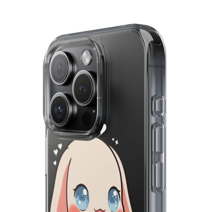 Kawaii Bunny Sushi Phone Case, Clear Impact-Resistant