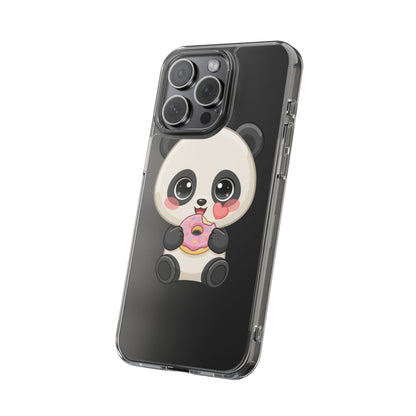 Kawaii Panda Phone Case with Donut