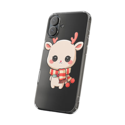 Christmas Reindeer Phone Case, Cute Kawaii Holiday Gift
