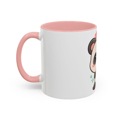 Kawaii Panda Coffee Mug, Cute Sushi Lover Accent Mug