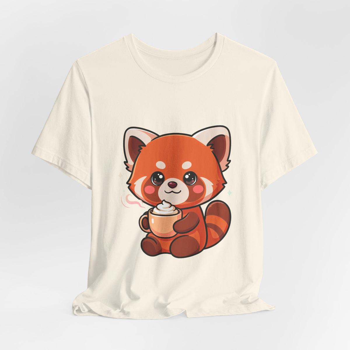 Kawaii Red Panda Coffee Tee for Cute Animal Lovers