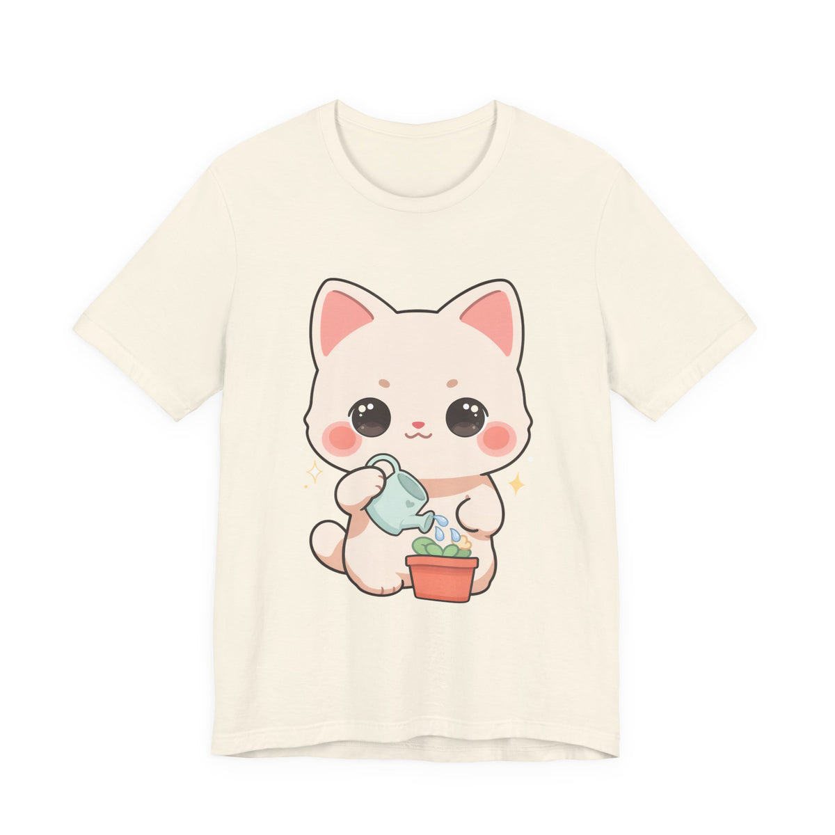 Kawaii Cat Gardening T-Shirt for Plant Lovers