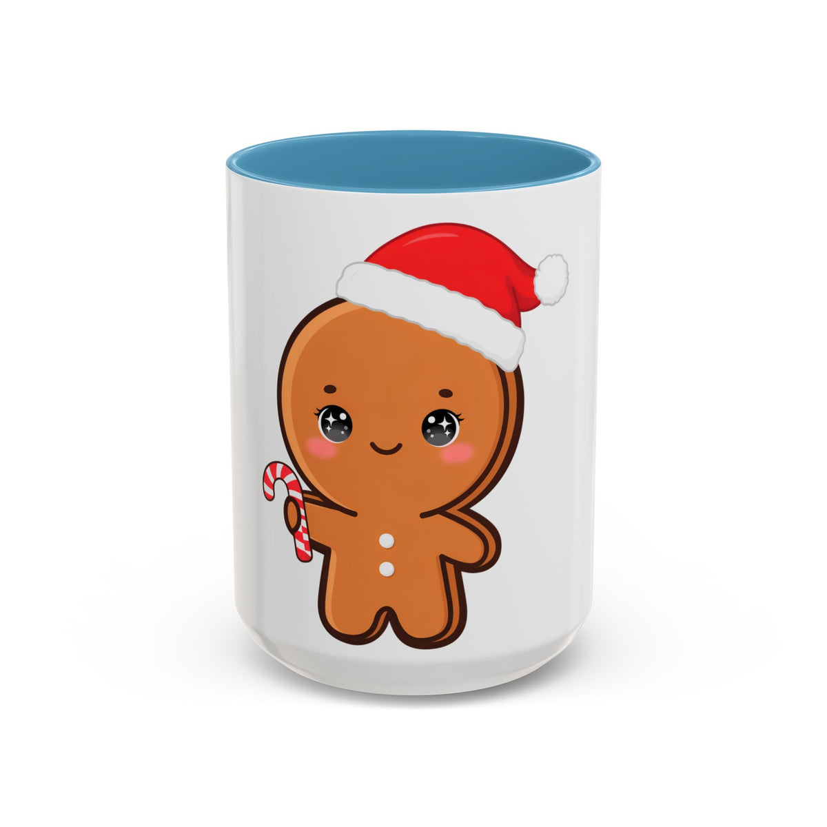 Gingerbread Man Christmas Mug, 11oz or 15oz Accent Coffee Mug
