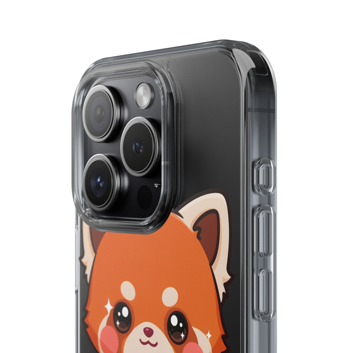 Red Panda Sushi Phone Case, Cute Kawaii Clear Case