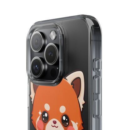 Red Panda Sushi Phone Case, Cute Kawaii Clear Case