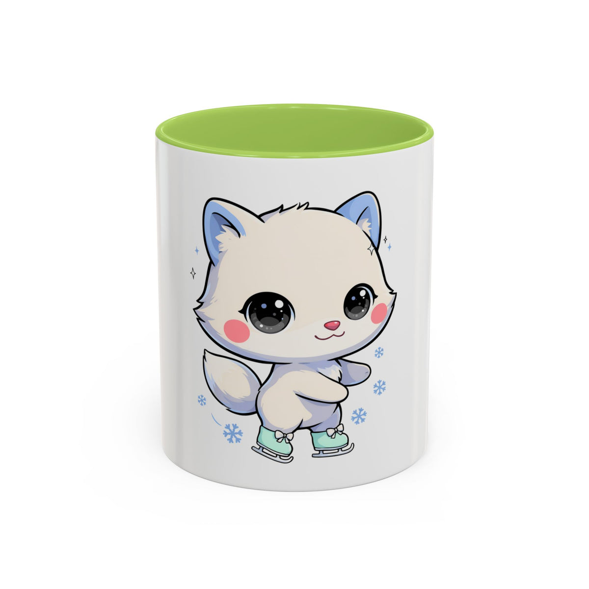Kawaii Arctic Fox Mug for Cozy Winter Coffee Breaks