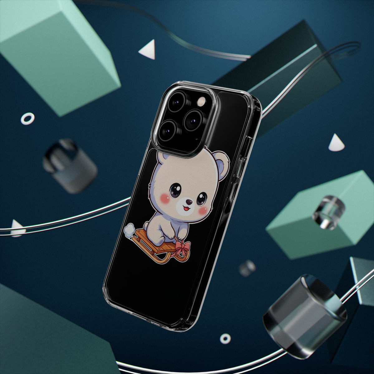 Kawaii Polar Bear Phone Case, Cute Winter Gift