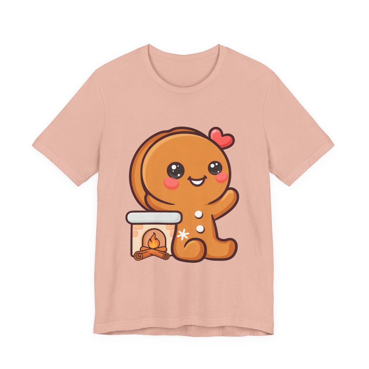Christmas Gingerbread Man T-Shirt, Cozy Kawaii Holiday Tee