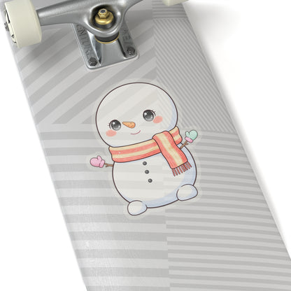 Kawaii Snowman Christmas Sticker for Holiday Gifts