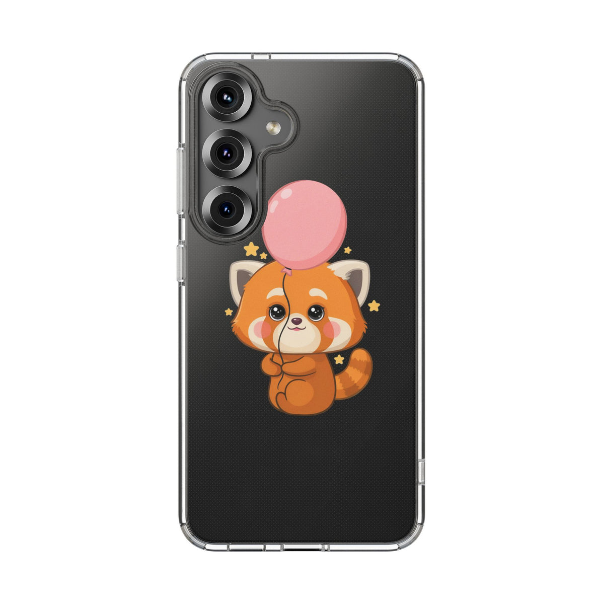 Kawaii Red Panda Clear Impact-Resistant Case with Balloon