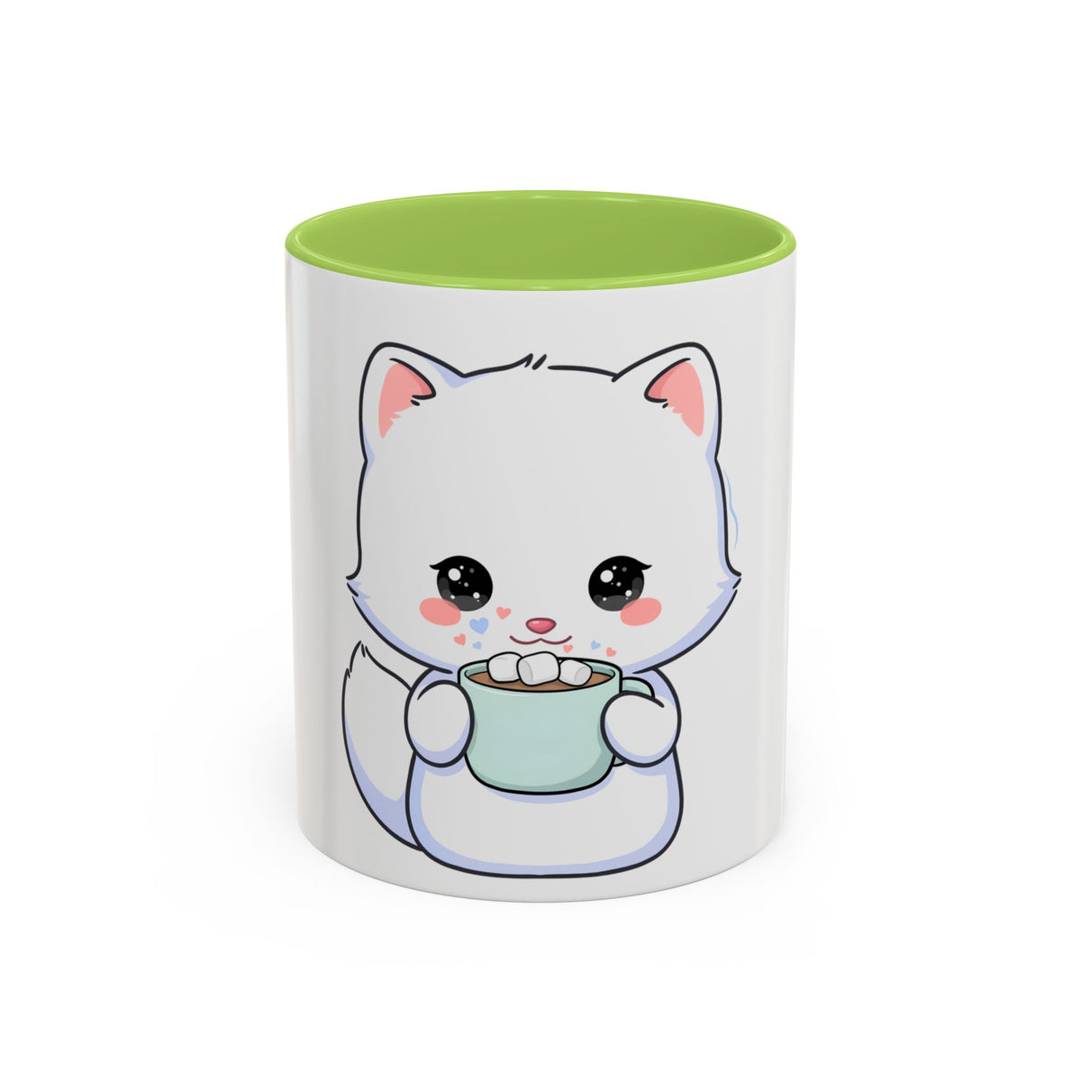 Kawaii Arctic Fox Mug – Cute Cocoa Lover Accent Coffee Mug