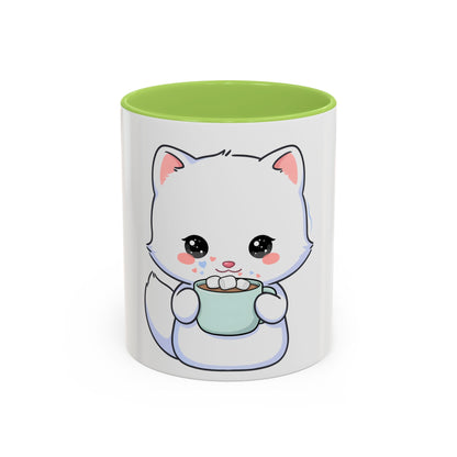 Kawaii Arctic Fox Mug – Cute Cocoa Lover Accent Coffee Mug