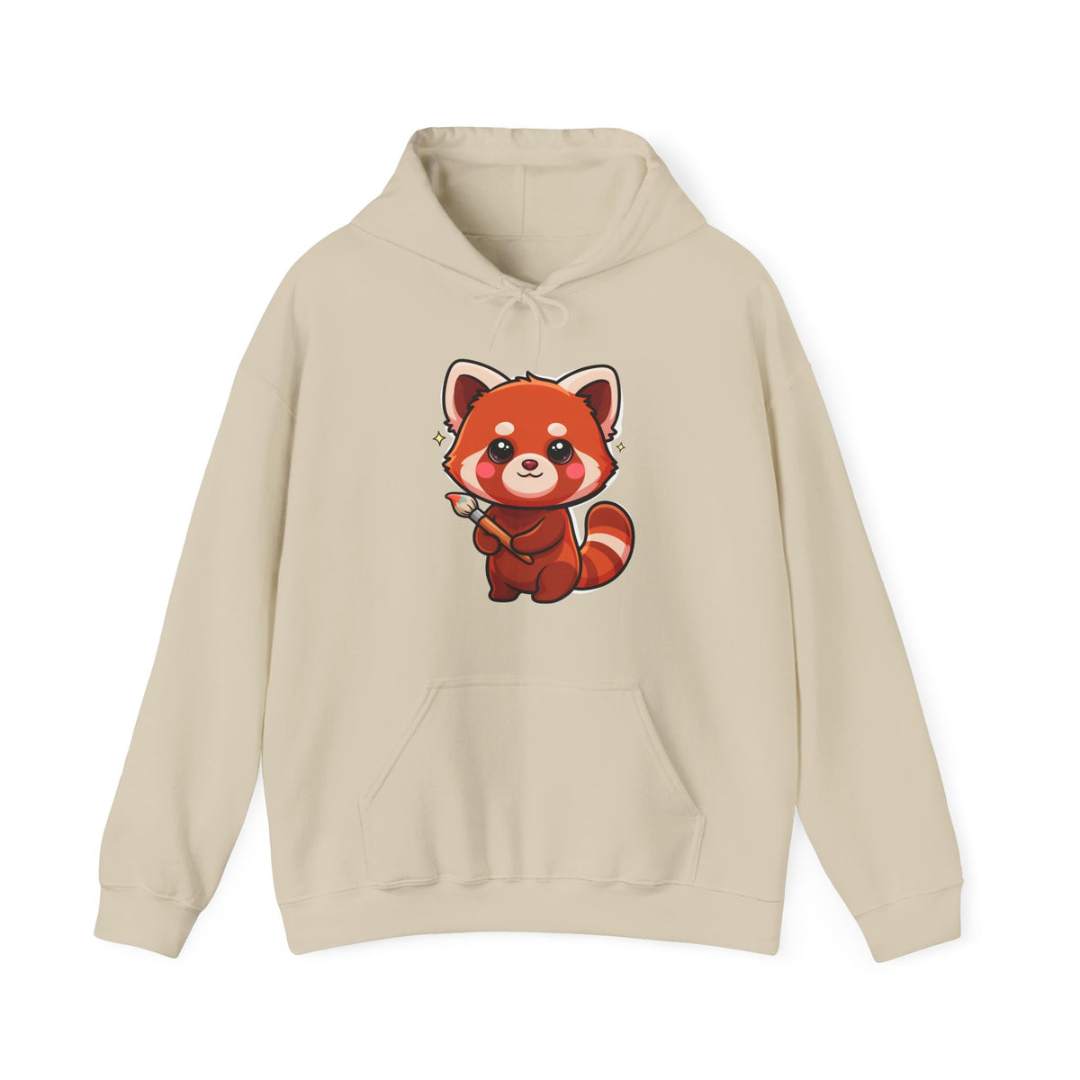 Cute Red Panda Hoodie, Kawaii Artist Sweatshirt