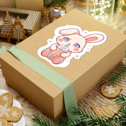 Kawaii Bunny Bubble Tea Sticker for Cute Gifts