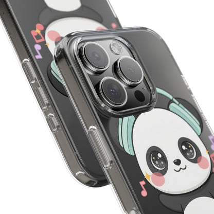 Kawaii Panda Phone Case with Headphones