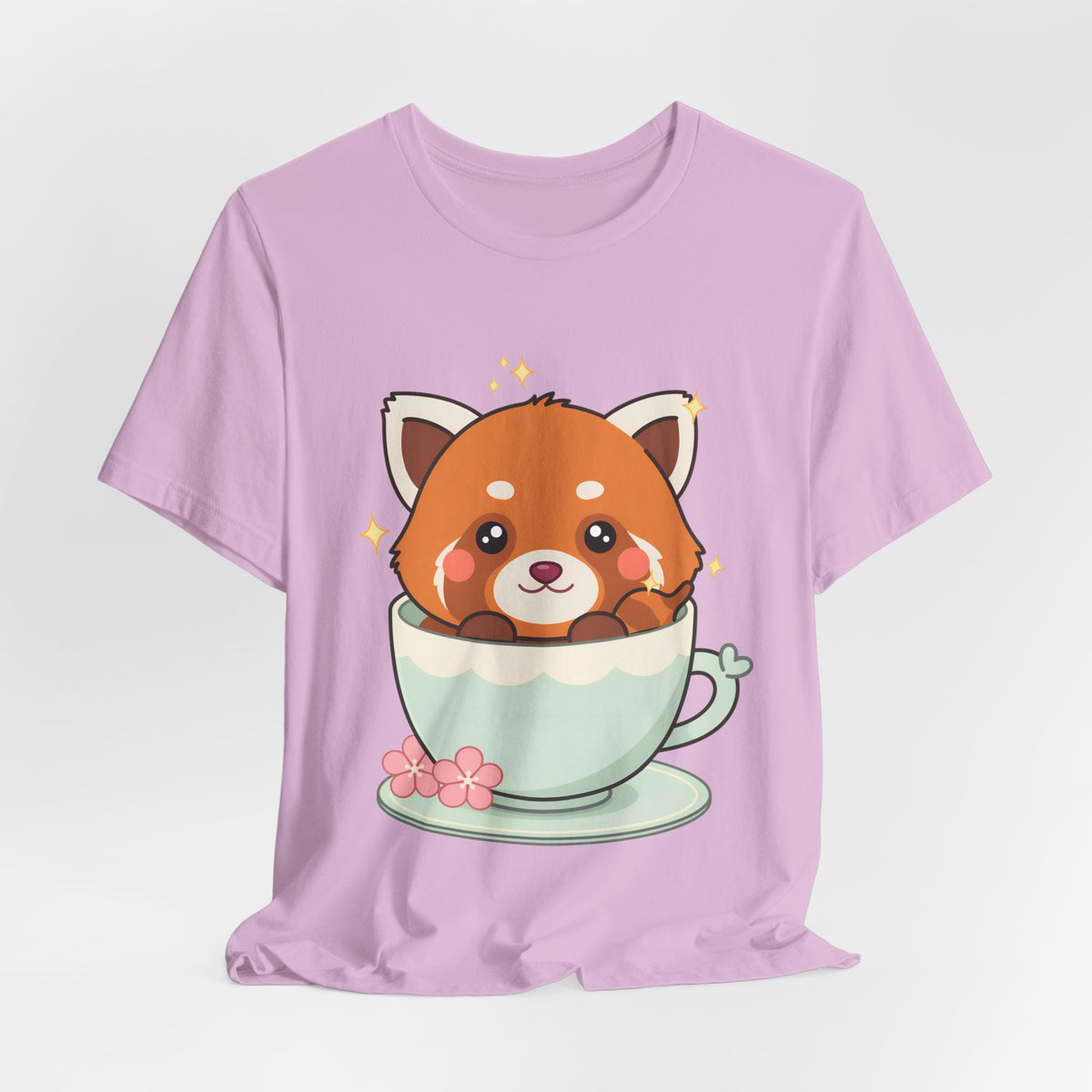 Kawaii Red Panda T-Shirt, Cute Tea Lover Gift