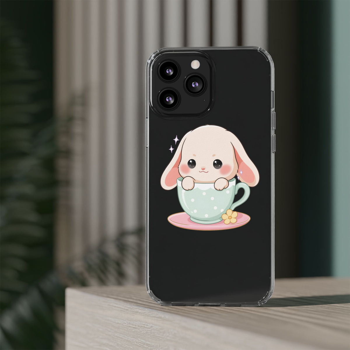 Kawaii Bunny Phone Case, Cute Teacup Rabbit