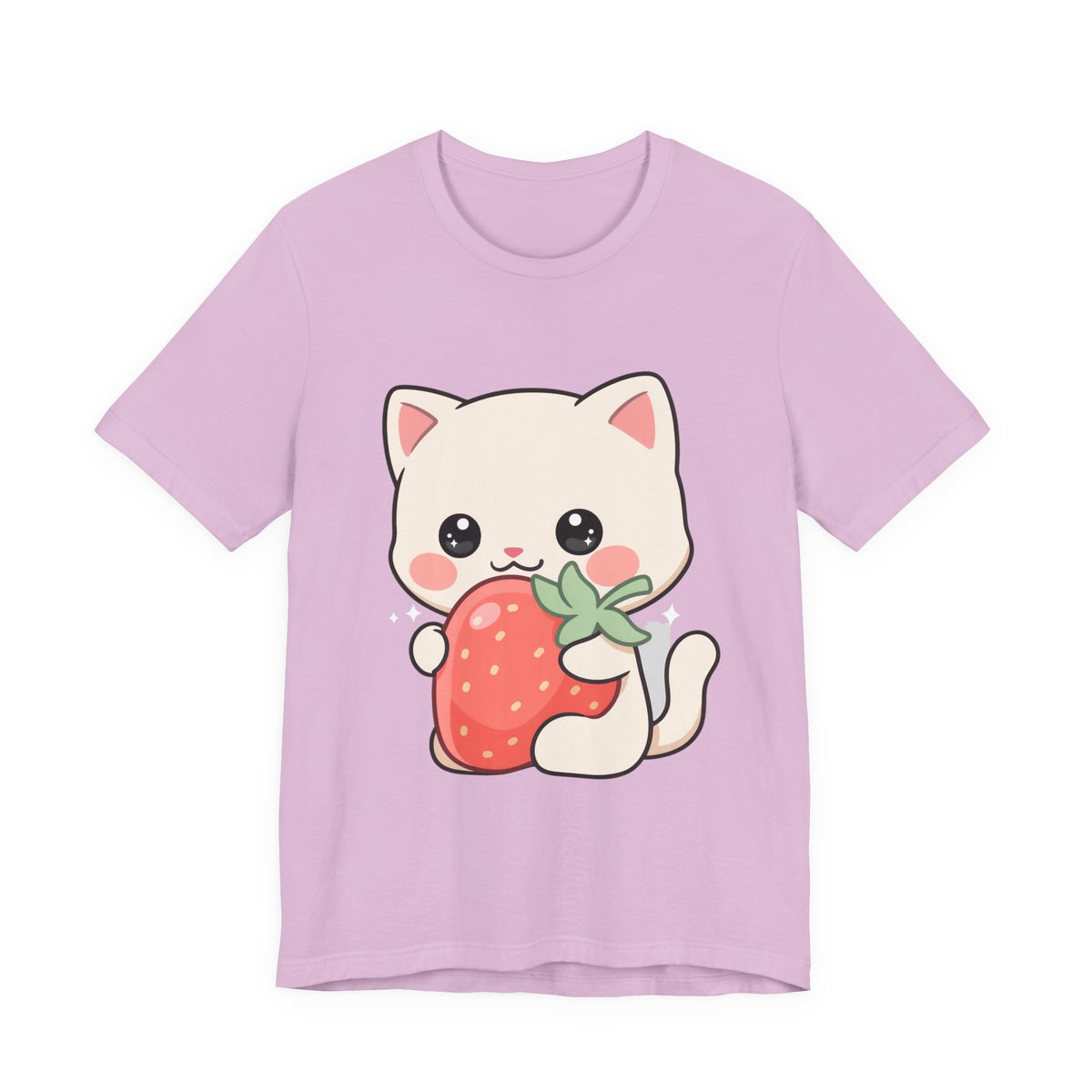 Kawaii Cat Strawberry T-Shirt, Cute Cat Lover Gift