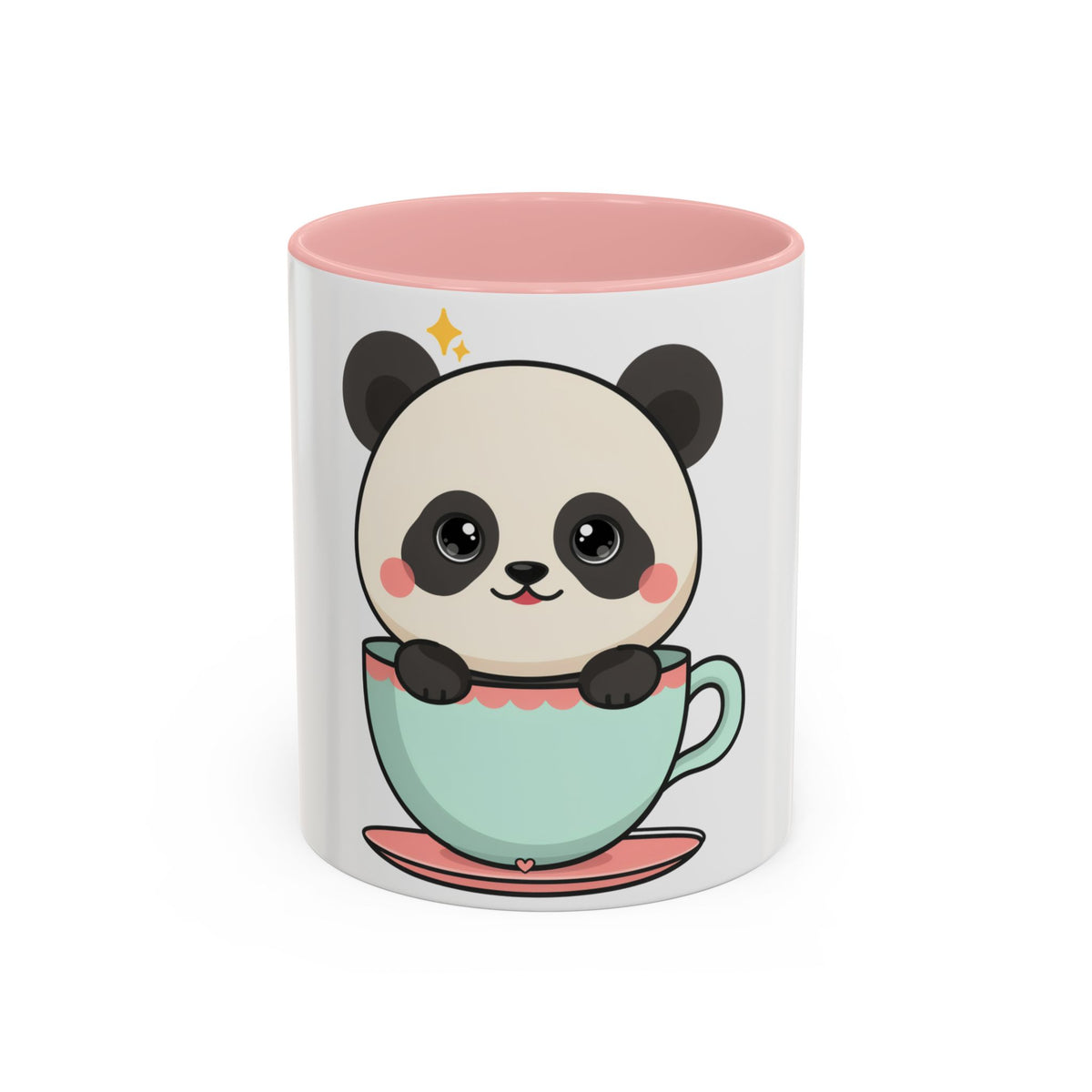 Kawaii Panda Accent Coffee Mug for Panda Lovers