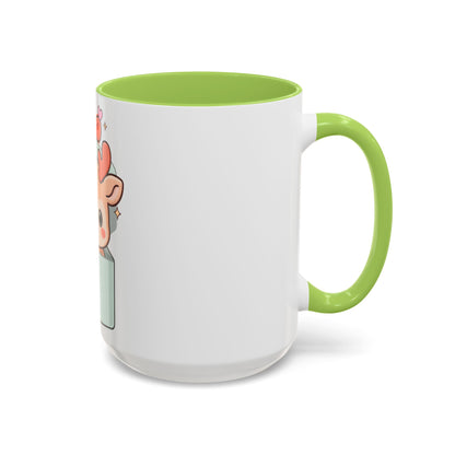 Kawaii Reindeer Christmas Mug, 11oz or 15oz Accent Coffee Mug