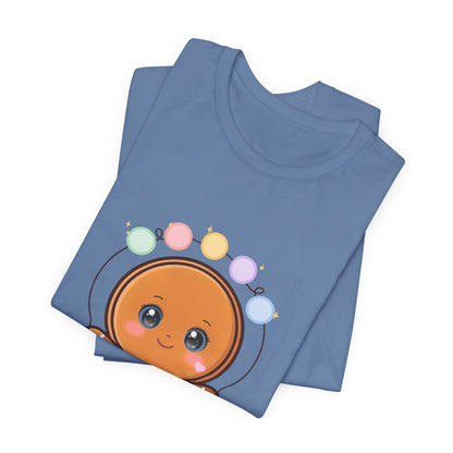 Kawaii Gingerbread Man Christmas T-Shirt, Cute Holiday Tee