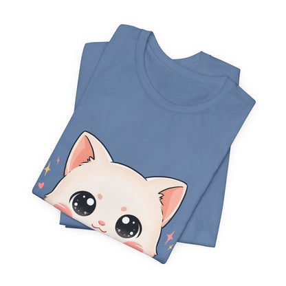 Kawaii Cat Artist T-Shirt for Creative Cat Lovers