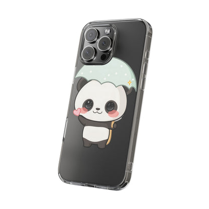 Kawaii Panda Clear Impact-Resistant Phone Case