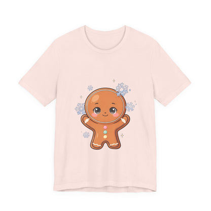 Kawaii Gingerbread Man T-Shirt for a Cozy Christmas Mood