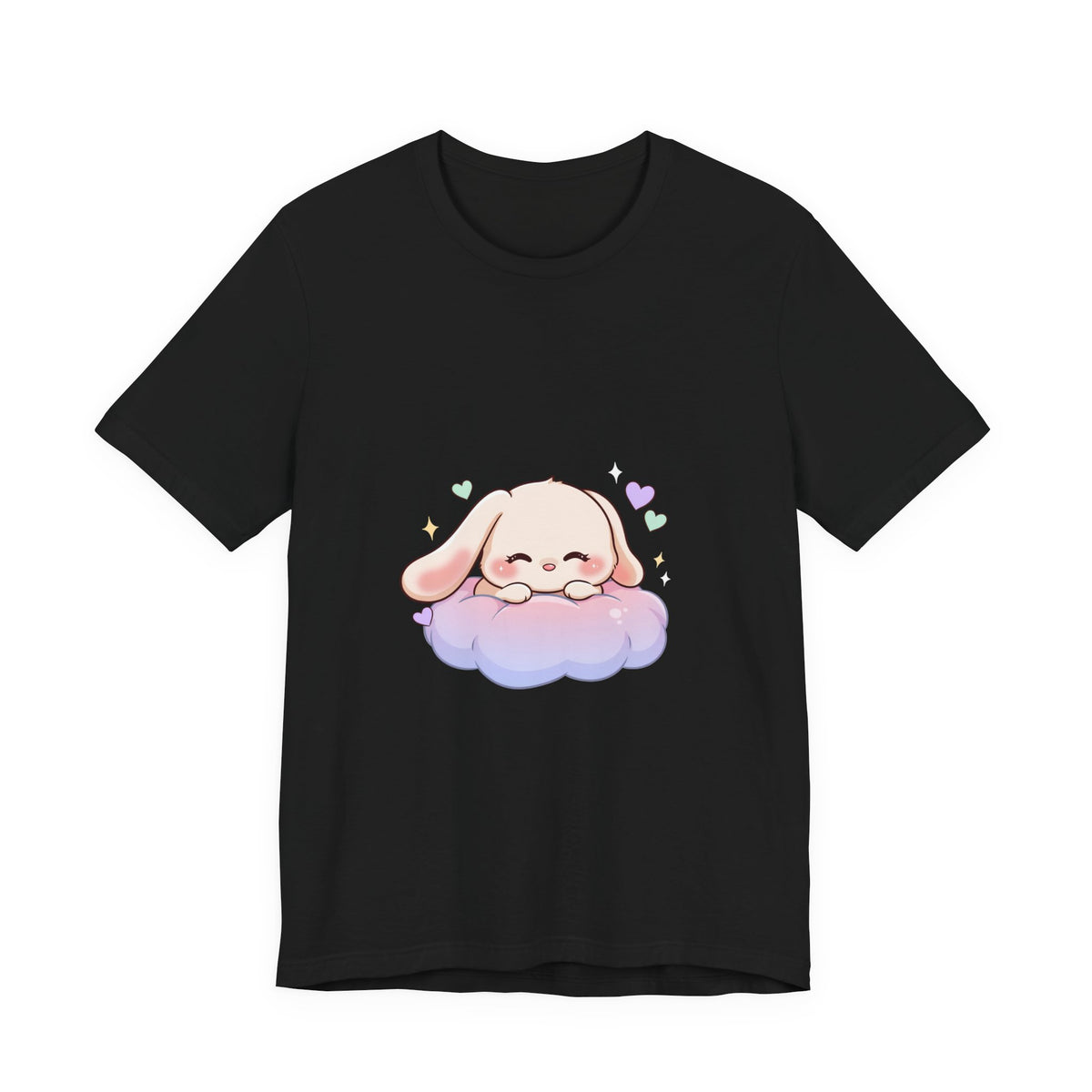 Kawaii Sleeping Bunny Tee, Cute Cloud Nap Unisex Shirt